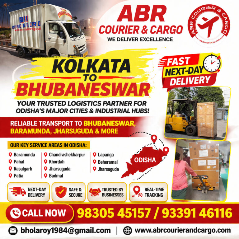 Cheapest Courier from Kolkata to Bhubaneswar with Fast Delivery